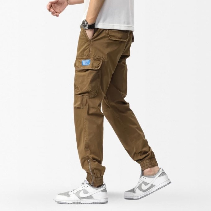 Pantalones cargo slim fit militares - Imagen 4