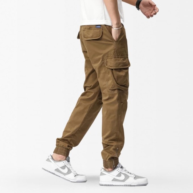 Pantalones cargo slim fit militares - Imagen 3