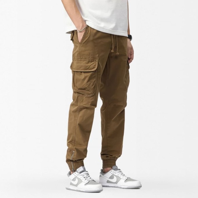Pantalones cargo slim fit militares - Imagen 2