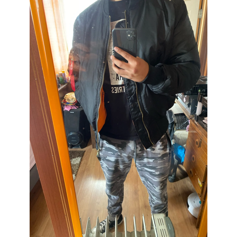 Chaqueta bomber militar MA-1 negra photo review