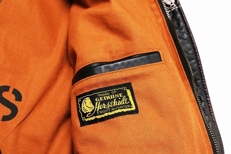 Flight jacket A2 Air Force Patch forro naranja - Imagen 7