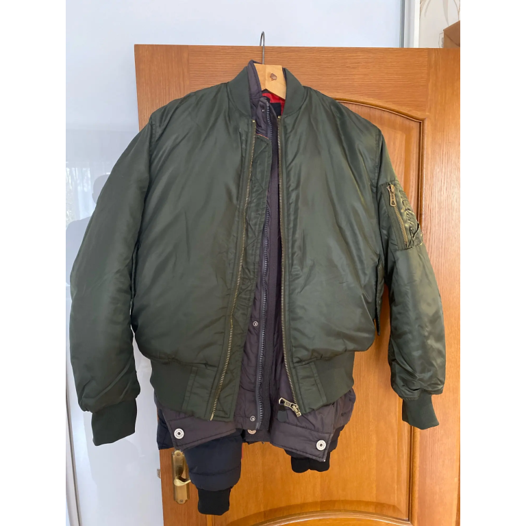 Chaqueta de vuelo táctica MA-1 verde militar photo review