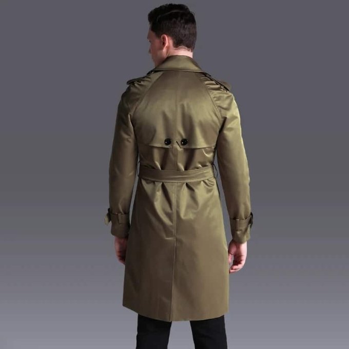 Gabardina militar con cinturón - Imagen 3