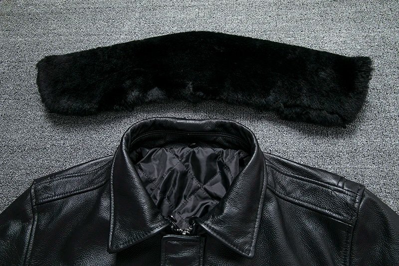 Flight jacket B3 with fur collar Black