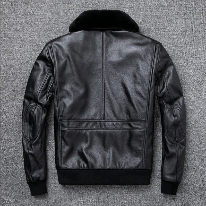 Flight jacket B3 with fur collar Black