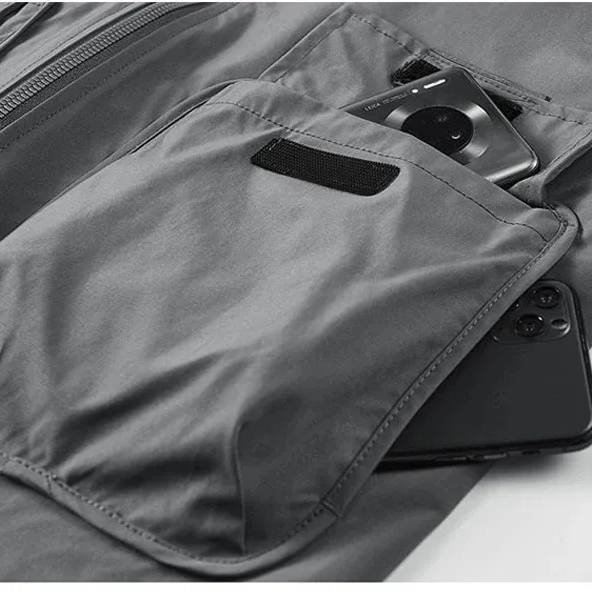 Chaqueta bomber táctica con bolsillos cargo y cuello - Imagen 3