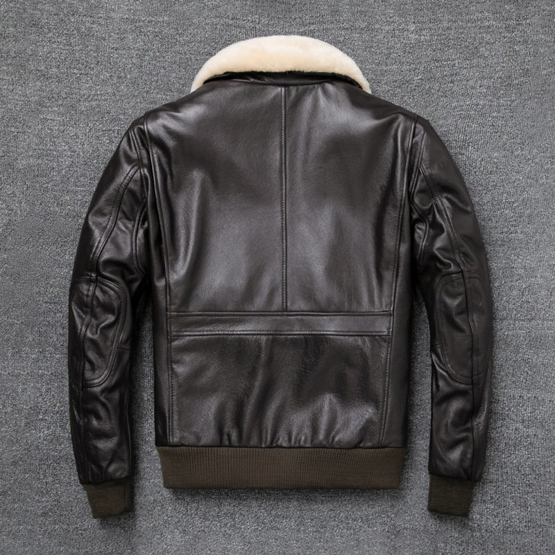 Flight jacket B3 with fur collar Brown
