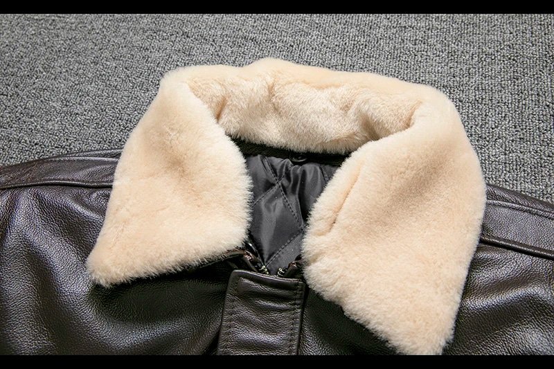 Flight jacket B3 with fur collar Brown