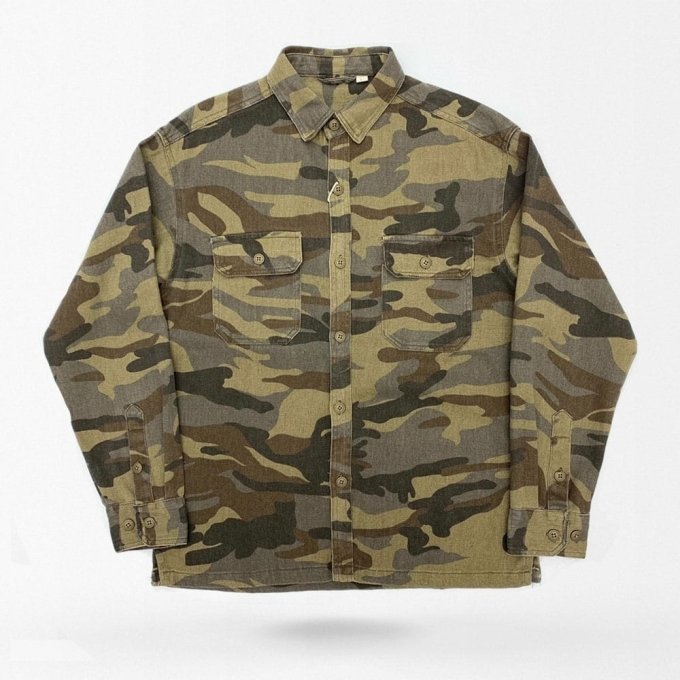 Camisa de camuflaje verde