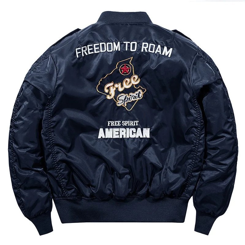 Cazadora MA-1 con parches azul marino - Imagen 2