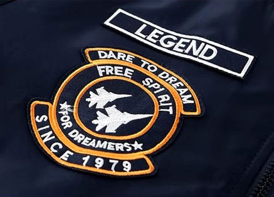 Cazadora MA-1 con parches azul marino - Imagen 11