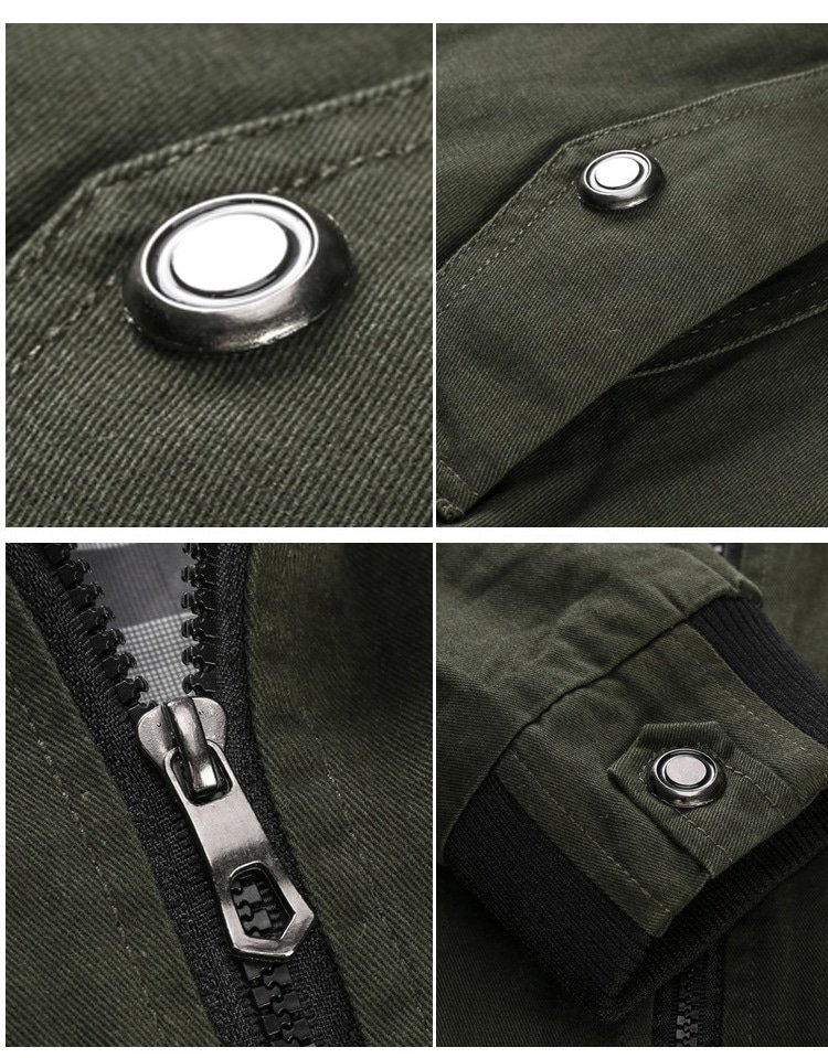 Chaqueta bomber militar para hombre - Imagen 5