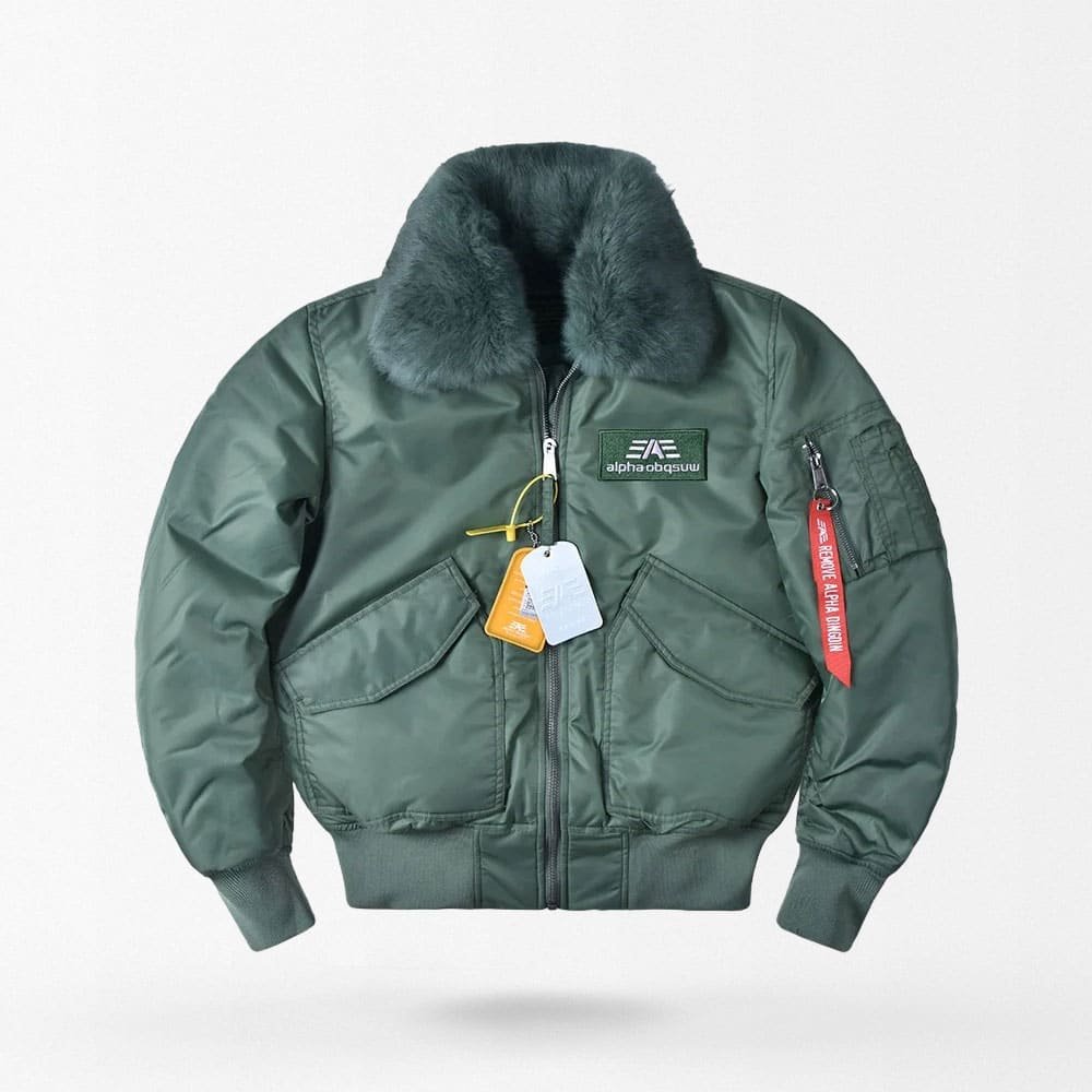 Chaqueta bomber de vuelo militar 45P verde ejército