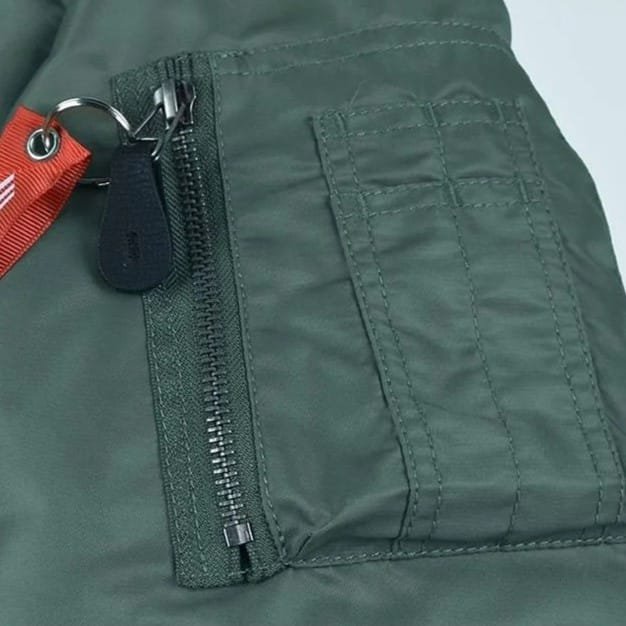 Chaqueta bomber de vuelo militar 45P verde ejército - Imagen 4