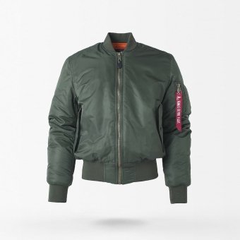 Chaqueta de vuelo táctica MA-1 verde militar