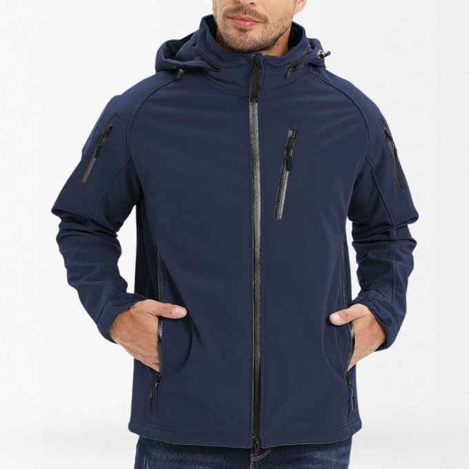 Chaqueta táctica rompevientos azul marino MCT - Imagen 2