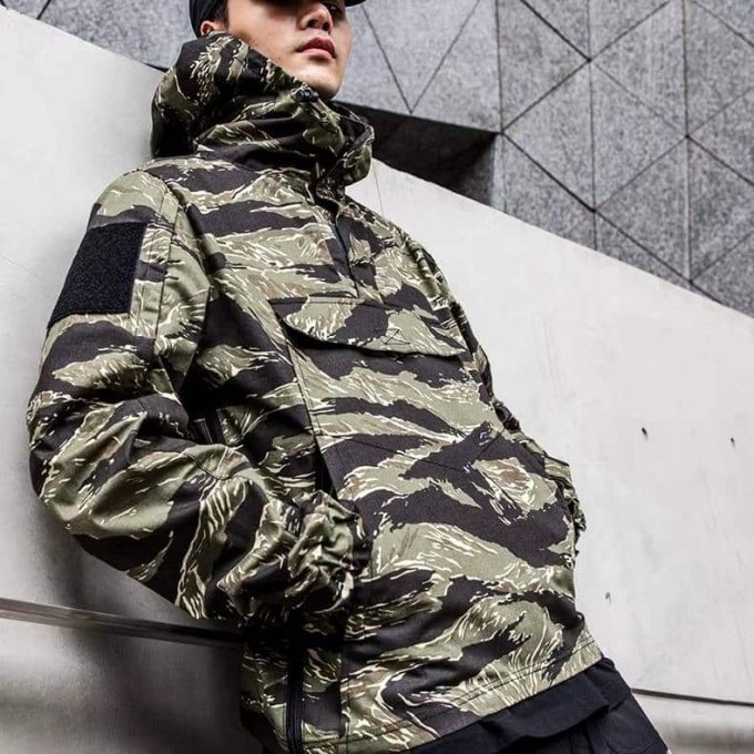 Anorak cortavientos táctico camuflaje Tiger Stripe - Imagen 2