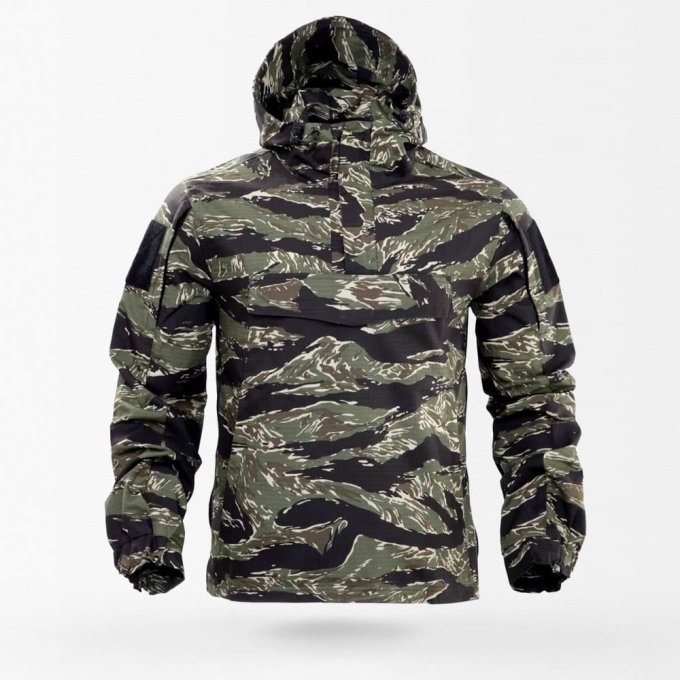 Anorak cortavientos táctico camuflaje Tiger Stripe