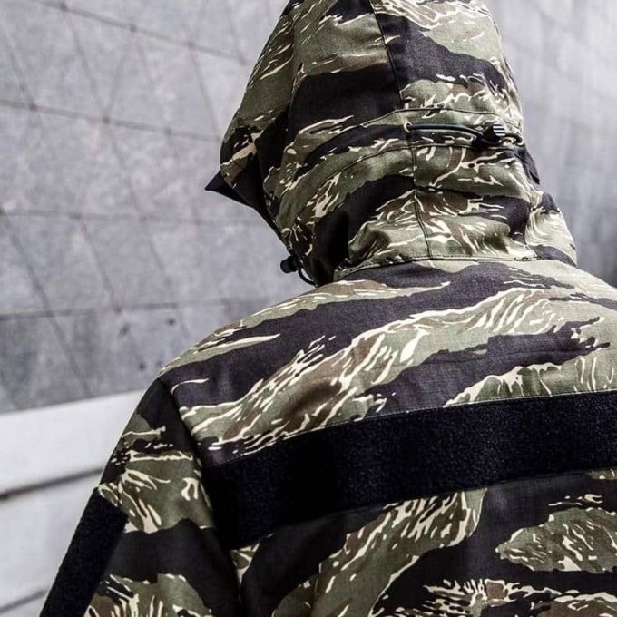 Anorak cortavientos táctico camuflaje Tiger Stripe - Imagen 5
