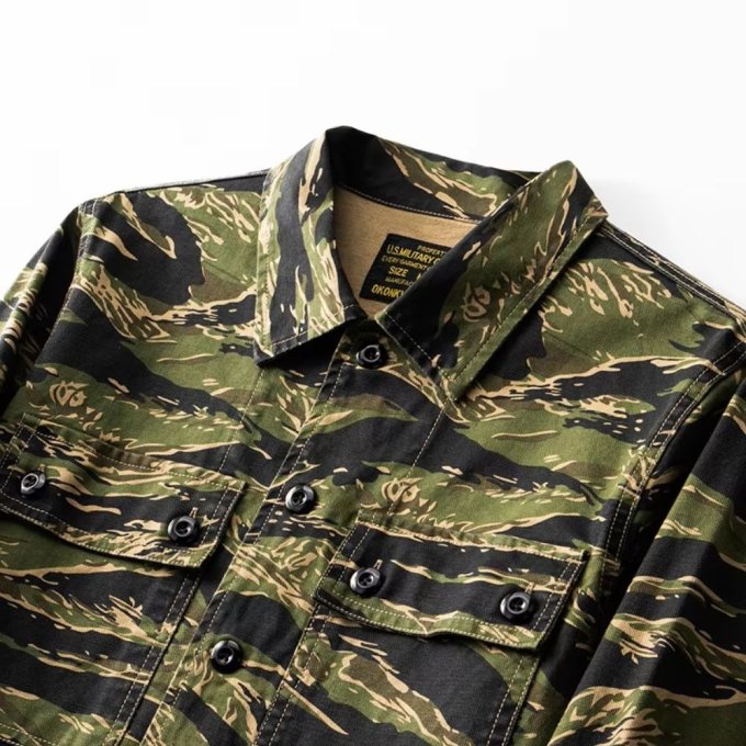 Camisa de botones con camuflaje Tiger Stripe - Imagen 4