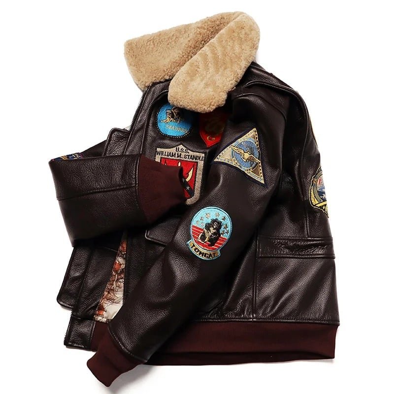 Chaqueta bomber de cuero Top Gun Maverick - Imagen 3