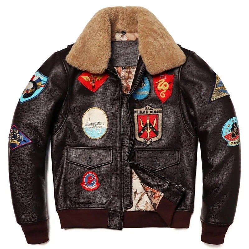 Chaqueta bomber de cuero Top Gun Maverick - Imagen 2