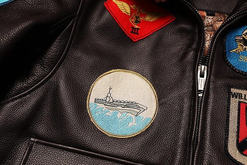 Chaqueta bomber de cuero Top Gun Maverick - Imagen 8