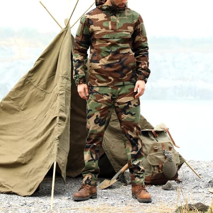 Anorak rompevientos camuflaje Woodland M81 - Imagen 3