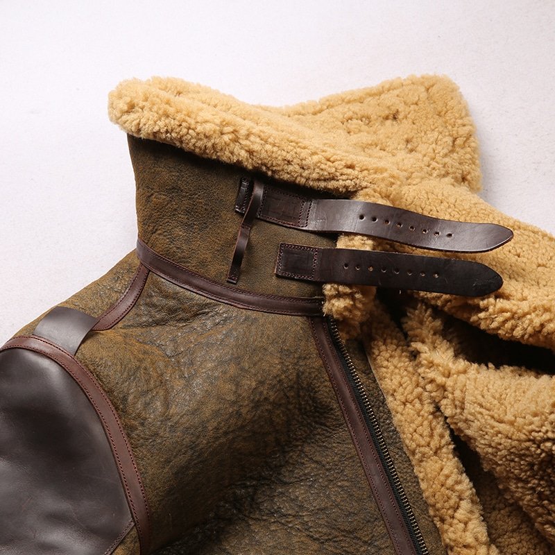 Chaqueta bomber militar B-3 de piel de oveja - Imagen 9