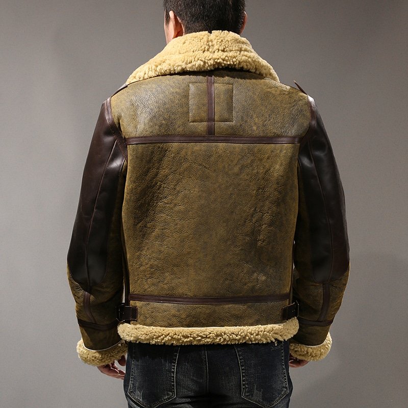 Chaqueta bomber militar B-3 de piel de oveja - Imagen 3