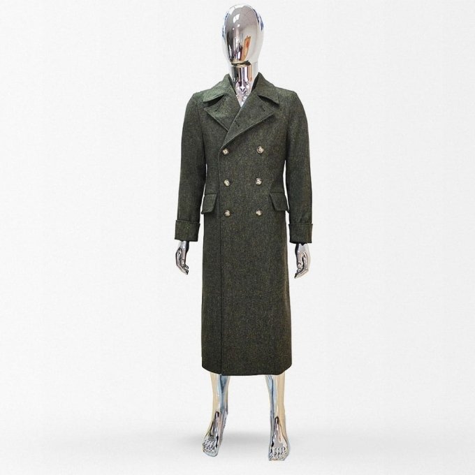 Abrigo militar de doble botonadura