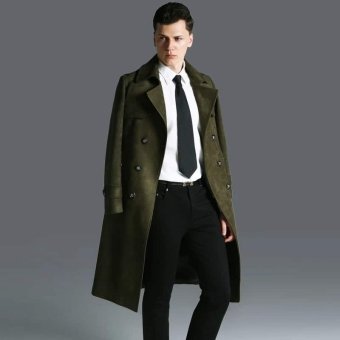 Gabardina militar de doble botonadura