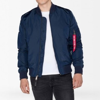 Chaqueta bomber militar MA-1 azul marino