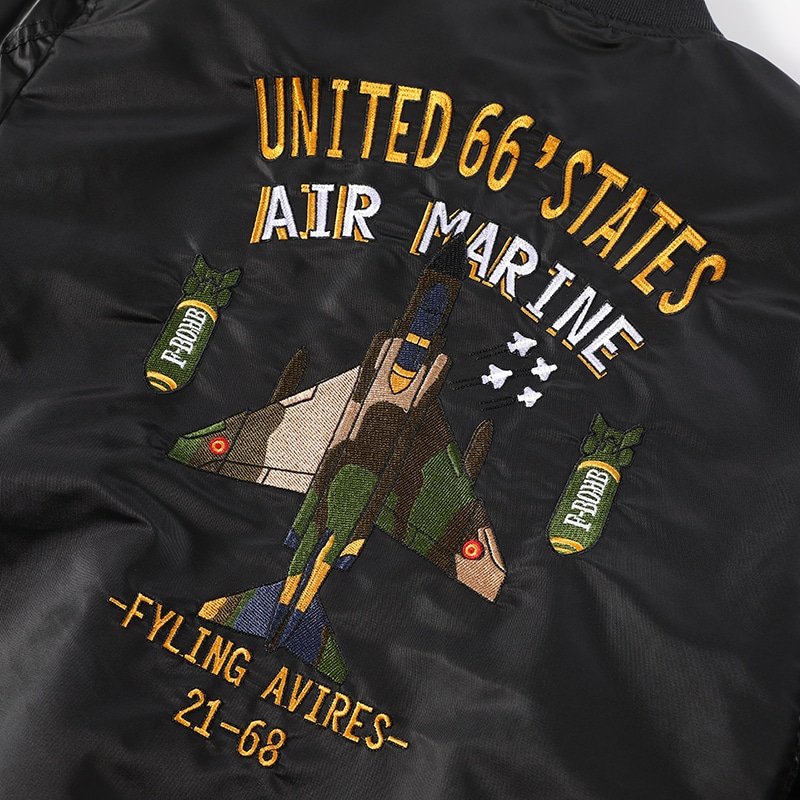 Chaqueta de vuelo MA-1 con parches bordados de la Fuerza Aérea y Marines - Imagen 8