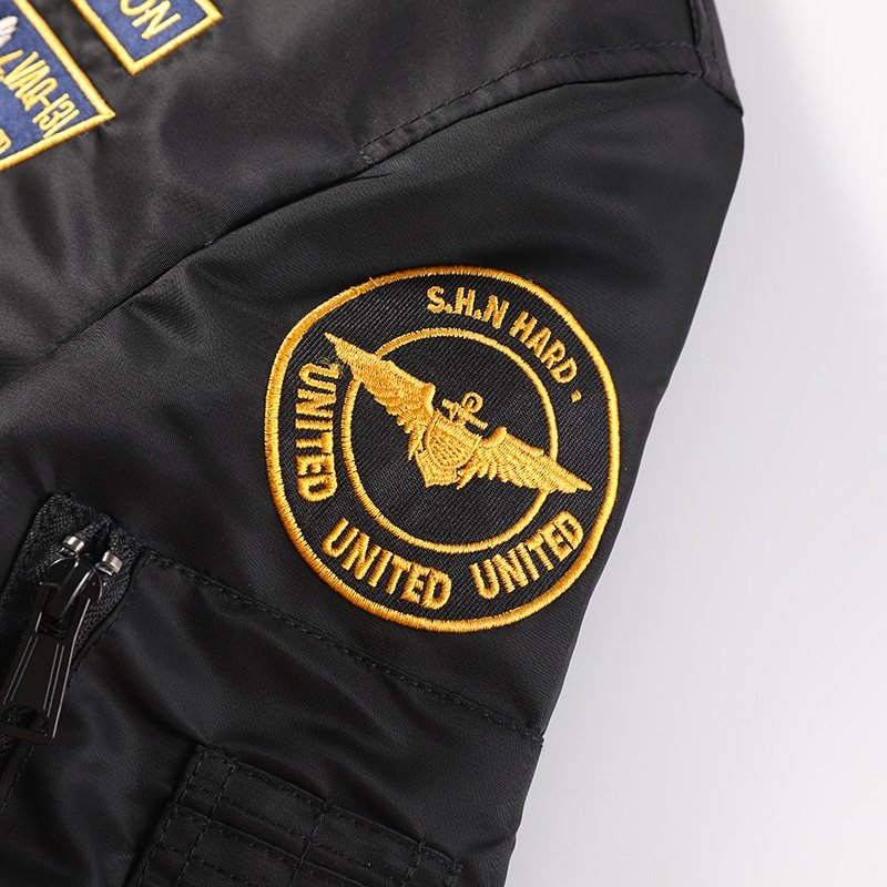Chaqueta de vuelo MA-1 con parches bordados de la Fuerza Aérea y Marines - Imagen 5
