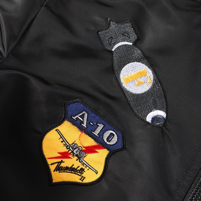 Chaqueta de vuelo MA-1 con parches bordados de la Fuerza Aérea y Marines - Imagen 7