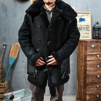 Chaqueta bomber B-7 de borrego para hombre