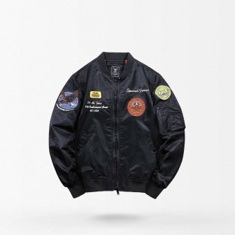 Chaqueta de vuelo MA-1 negra USAF