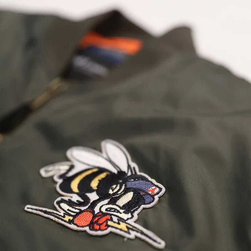 Chaqueta bomber militar de vuelo USAFA WWII para hombre - Imagen 4