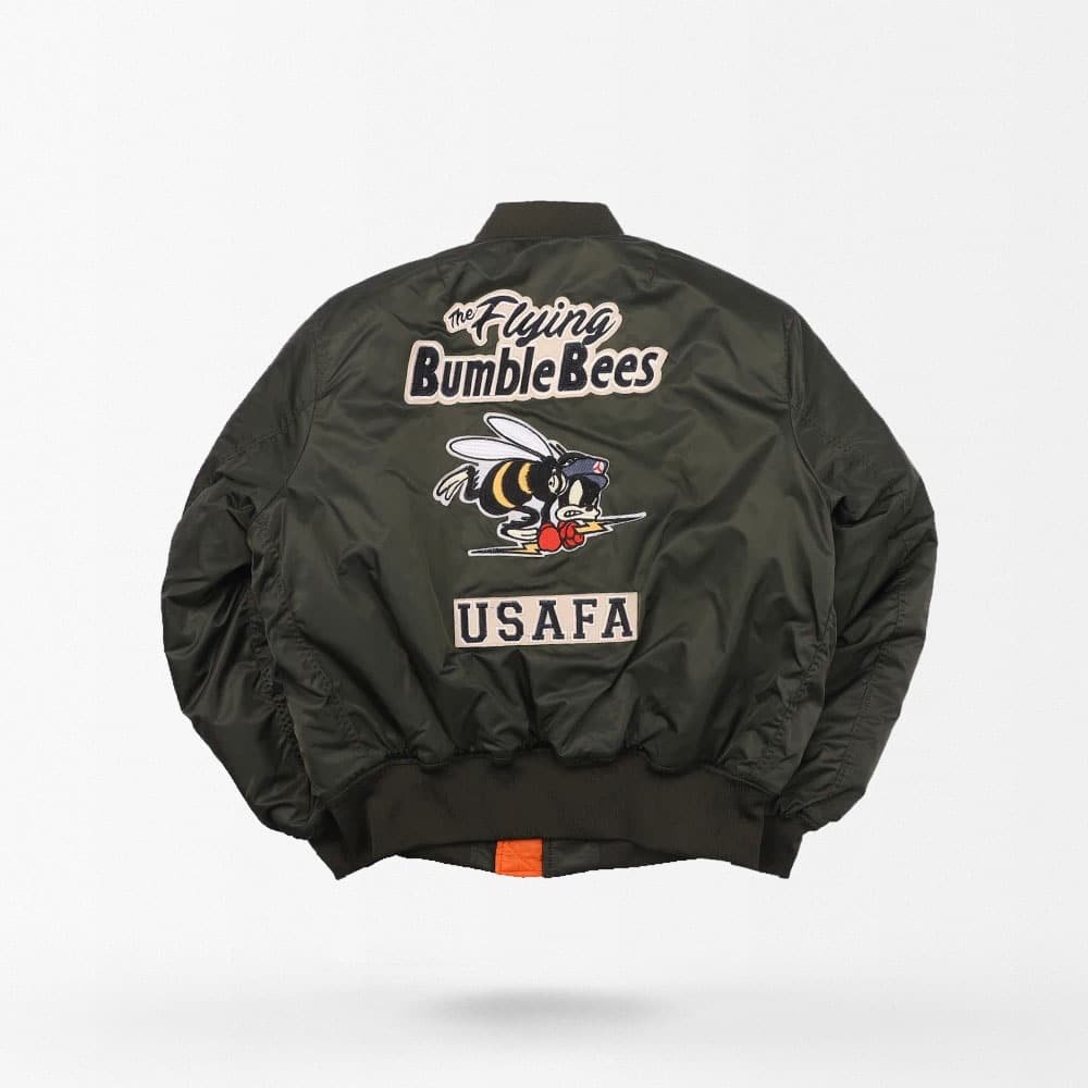 Chaqueta bomber militar de vuelo USAFA WWII para hombre