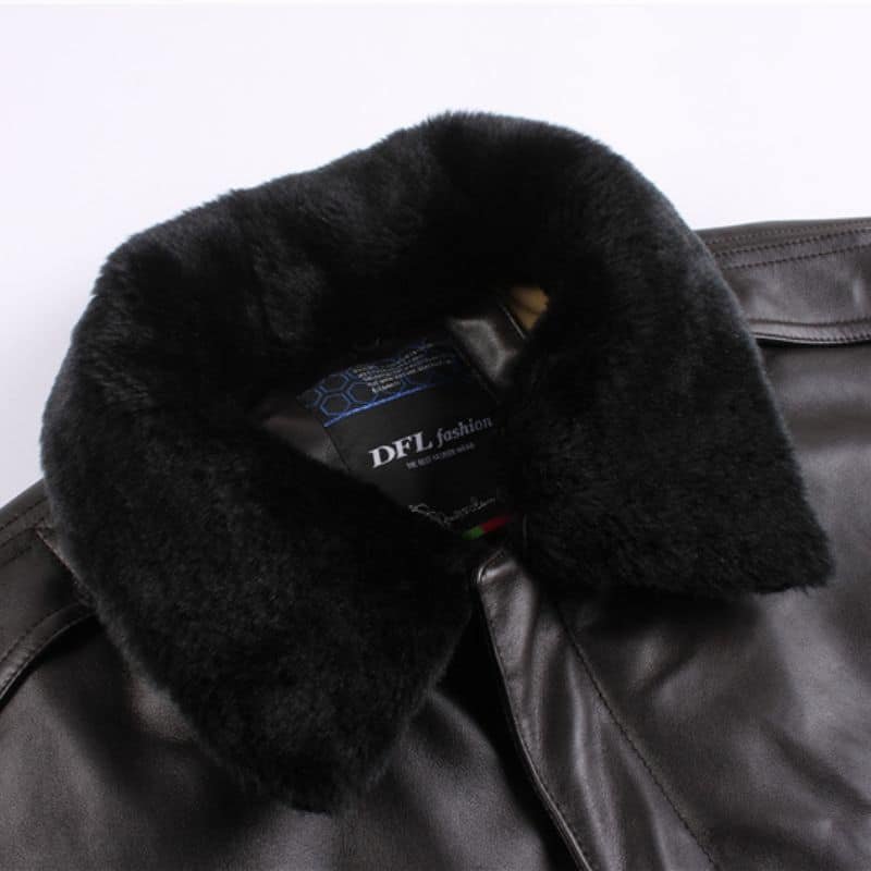 Chaqueta aviador A2 de cuero vintage - Imagen 3