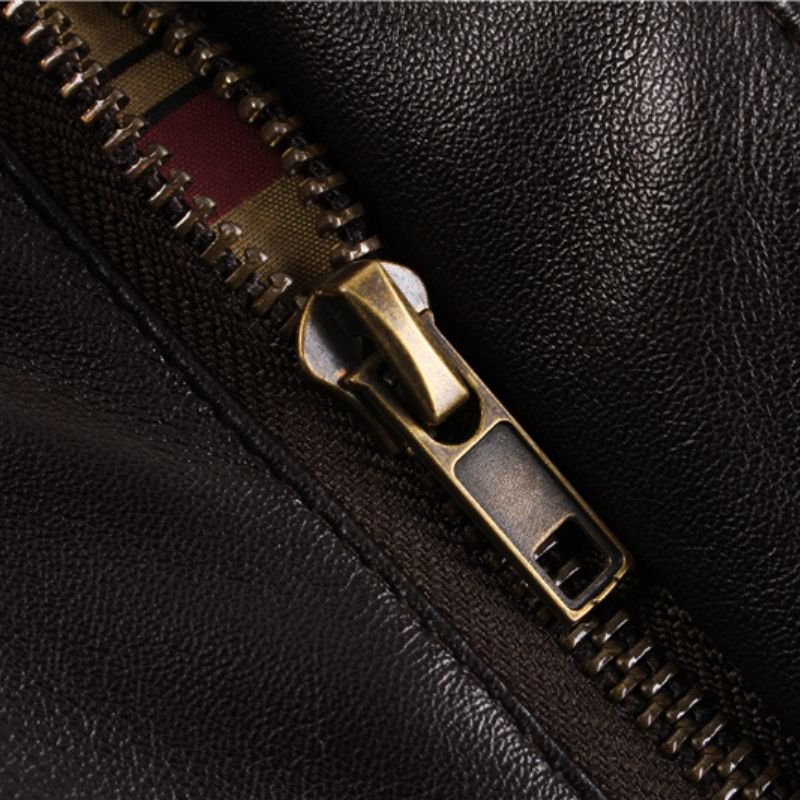 Chaqueta aviador A2 de cuero vintage - Imagen 5