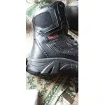 Botas tácticas negras con cremallera lateral y puntera de seguridad photo review