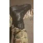 Botas tácticas negras con cremallera lateral y puntera de seguridad photo review