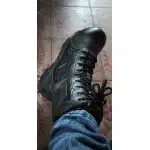 Botas tácticas negras con cremallera lateral y puntera de seguridad photo review