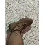 Botas de entrenamiento tácticas ligeras de ante sintético color coyote photo review