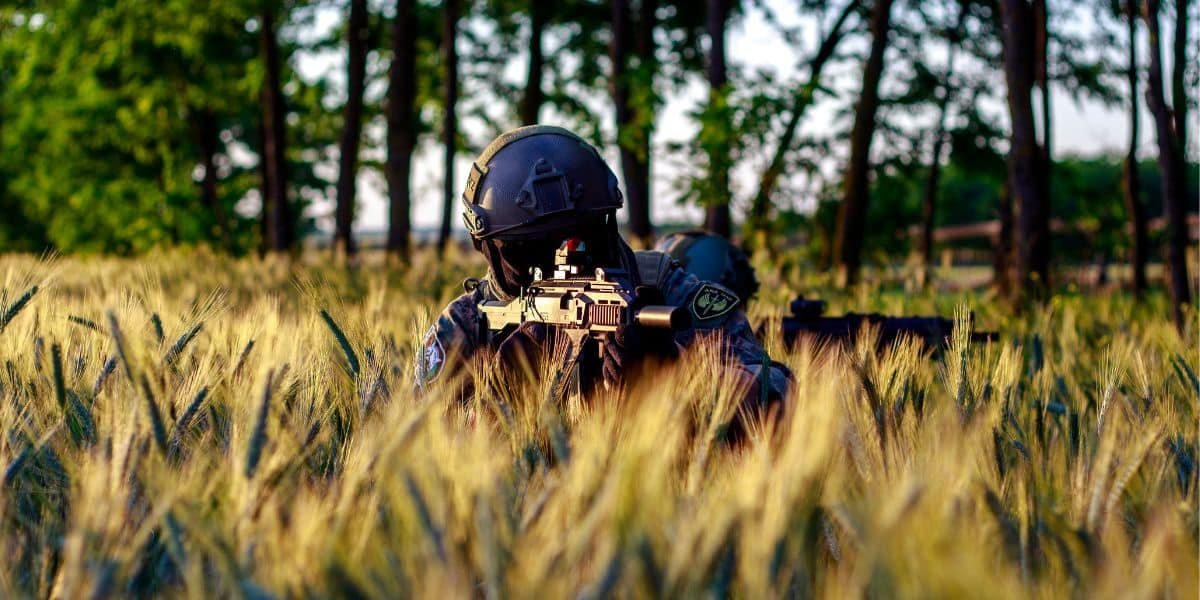 Entrenamiento militar de airsoft