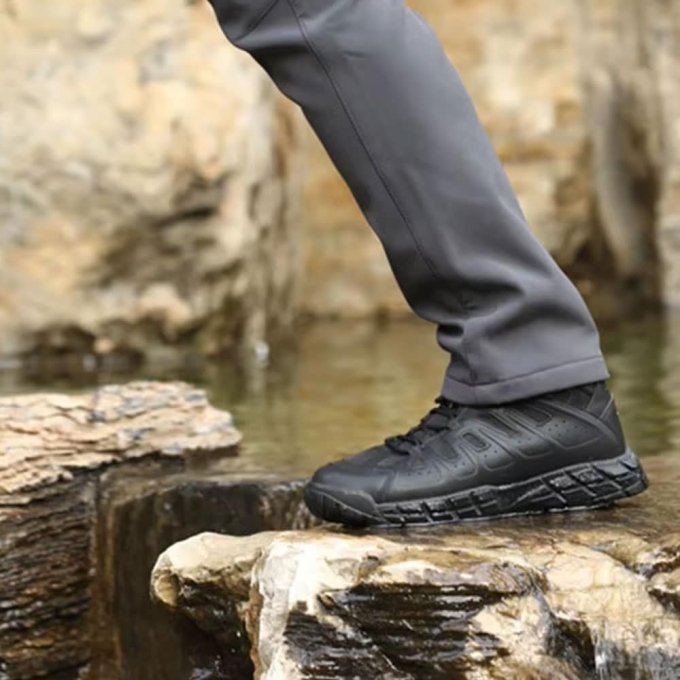 Botines tácticos tobilleros negros Kiice - Imagen 4