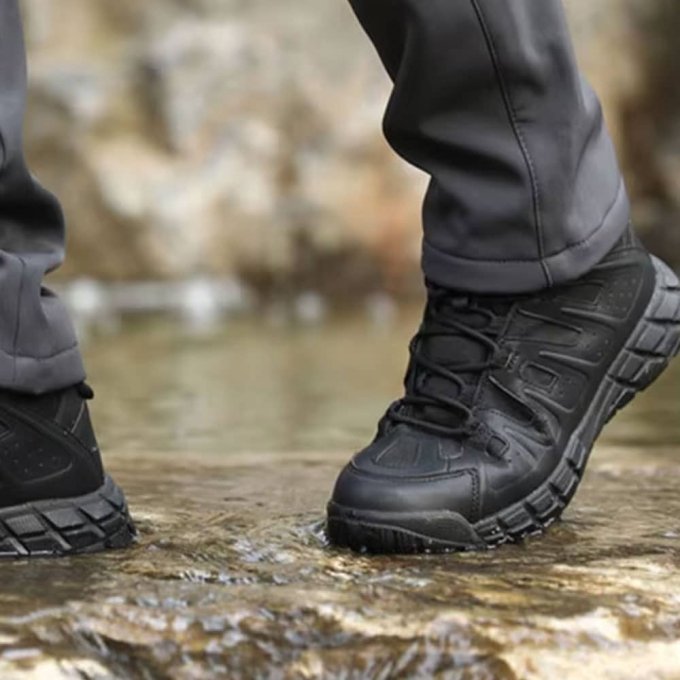 Botines tácticos tobilleros negros Kiice - Imagen 5