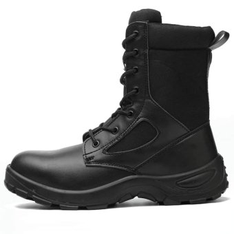 Botas tácticas militares negras con puntera de seguridad